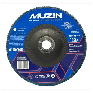 Disco Flap Zirconia Muzin 120 7" X 7/8 180 X 22.23
